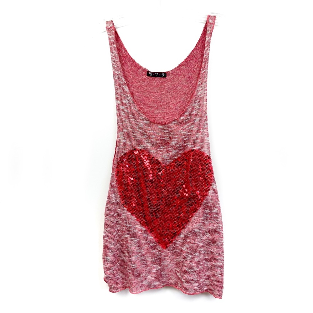 579 red heart tank top - Picture 1 of 5